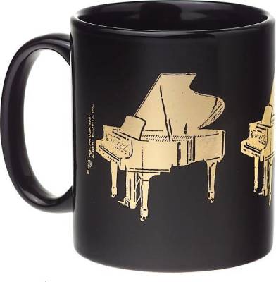 Grand Piano Coffee Mug Black/Gold