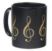 AIM Gifts - Treble Clef Coffee Mug Black/Gold