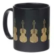 AIM Gifts - Violin Coffee Mug Black\/Gold