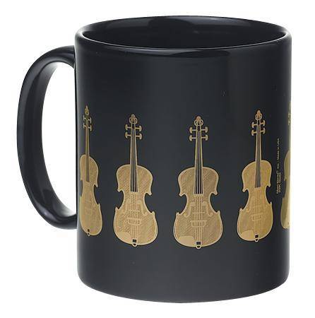 Violin Coffee Mug Black/Gold