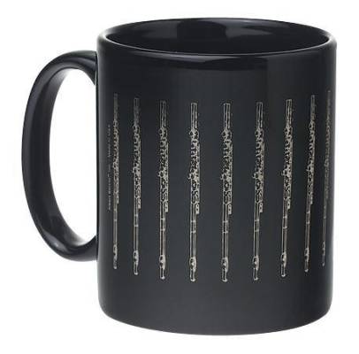 Flute Coffee Mug Black/Silver