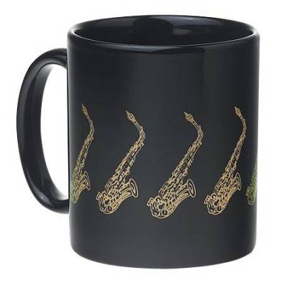AIM Gifts - Tasse  caf Saxophone Noir/Or
