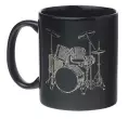 AIM Gifts - 5 Piece Drumset Coffee Mug Black\/Gold