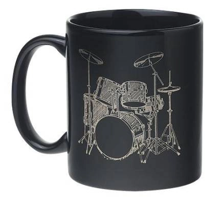 5 Piece Drumset Coffee Mug Black/Gold