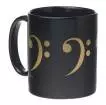 AIM Gifts - Bass Clef Coffee Mug Black\/Gold