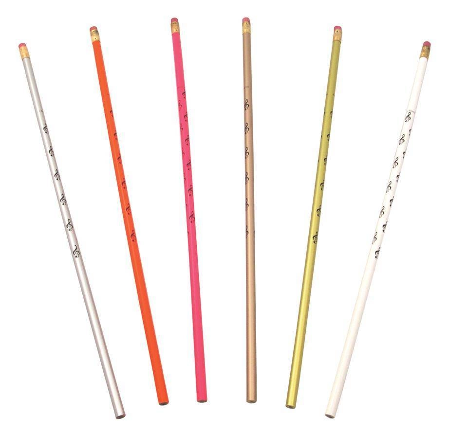 Stick Pencil 14\'\' Treble Clef Assorted Colours