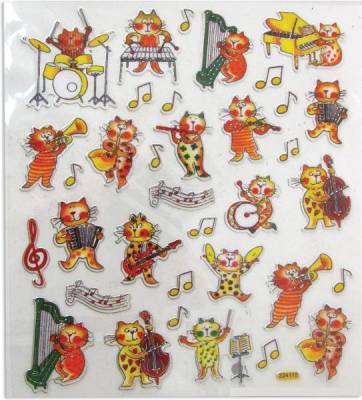 Musical Cat Sticker Sheet