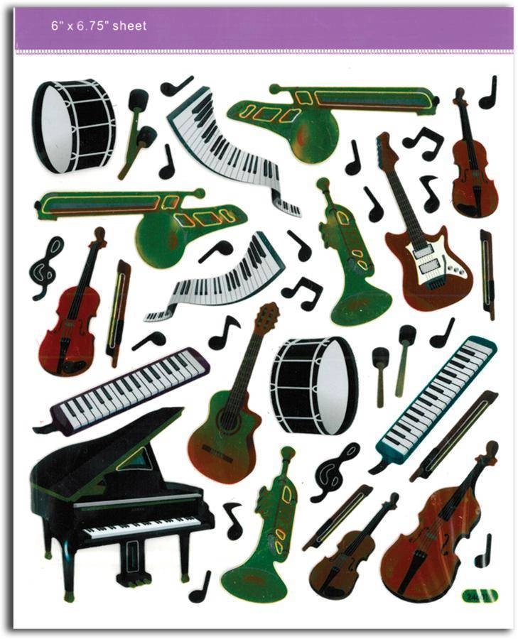 Keyboard/Instruments Sticker Sheet