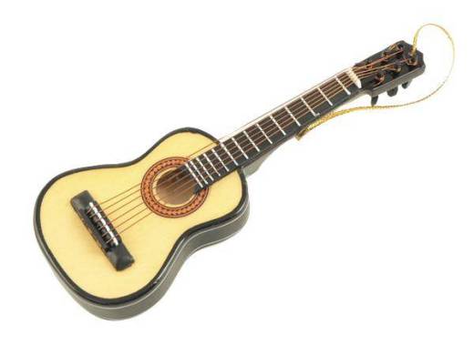Mini Folk Guitar Ornament 5\'\'