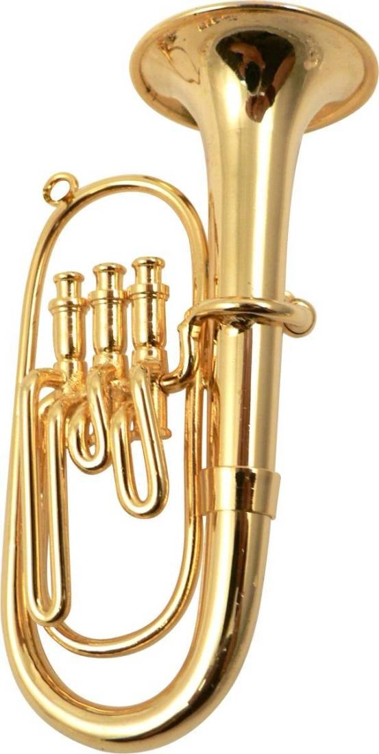 Mini Euphonium Ornament Gold 5\'\'