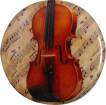 AIM Gifts - Violin with Sheet Music Button - 1.25