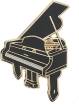 AIM Gifts - Grand Piano Lapel Pin Gold Plated Cloisonne