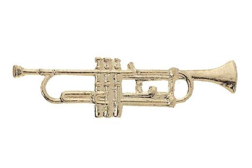 Trumpet Lapel Pin Gold Plated Cloisonne