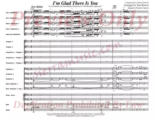 I\'m Glad There Is You - Dorsey/Kenton - Jazz Ensemble - Gr. Medium-Advanced