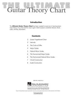 The Ultimate Guitar Theory Chart - Guitar - Book