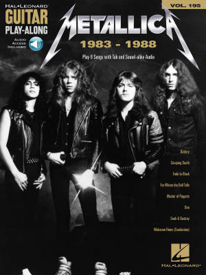 Metallica 1983-1988: Guitar Play-Along Volume 195 - Guitar TAB - Book/Audio Online