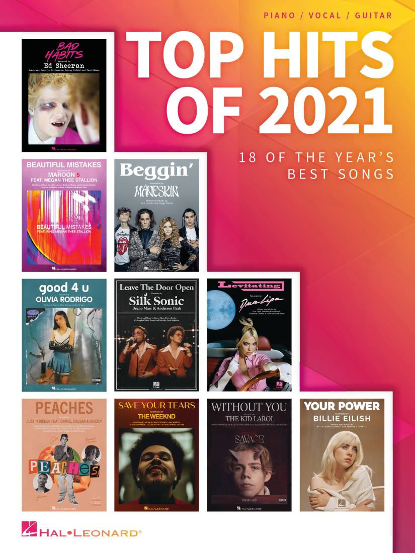 Top Hits of 2021 - Piano/Vocal/Guitar - Book