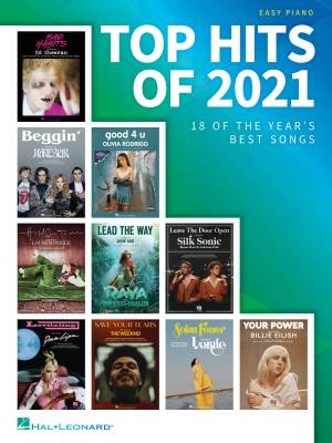 Hal Leonard - Top Hits of 2021 - Easy Piano - Book