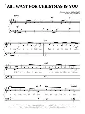Christmas Songs In Easy Keys - Easy Piano - Book