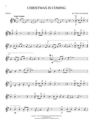 A Charlie Brown Christmas: Instrumental Play-Along - Guaraldi - Violin - Book/Audio Online