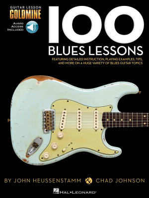 Hal Leonard - 100 Blues Lessons: Guitar Lesson Goldmine Series - Heussenstamm/Johnson - Guitar TAB - Book/Audio Online