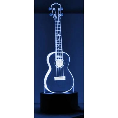 AIM Gifts - 3D LED Ukulele Lamp, 7 Colours, 5 x 9