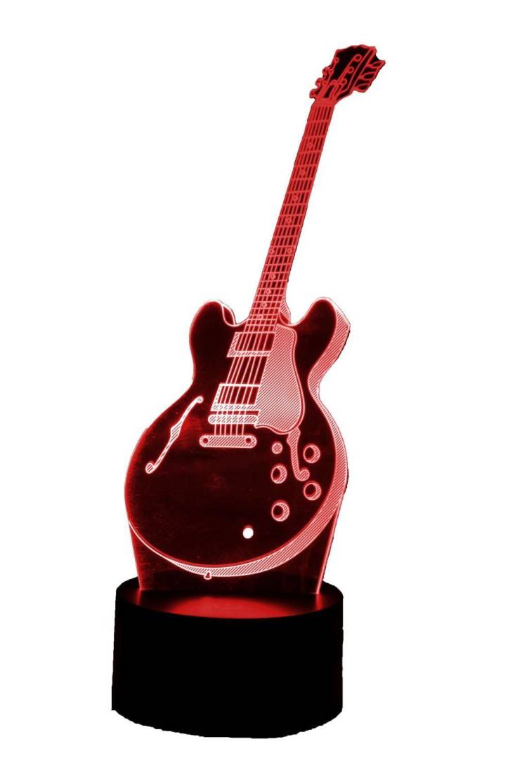 3D LED Guitar Lamp, 7 Colours, 5\'\' x 9\'\'