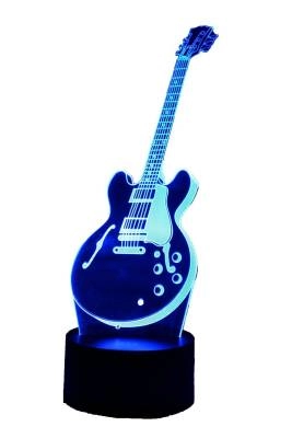 3D LED Guitar Lamp, 7 Colours, 5\'\' x 9\'\'