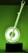 AIM Gifts - 3D LED Banjo Light, 7 Colours, 4 x 10