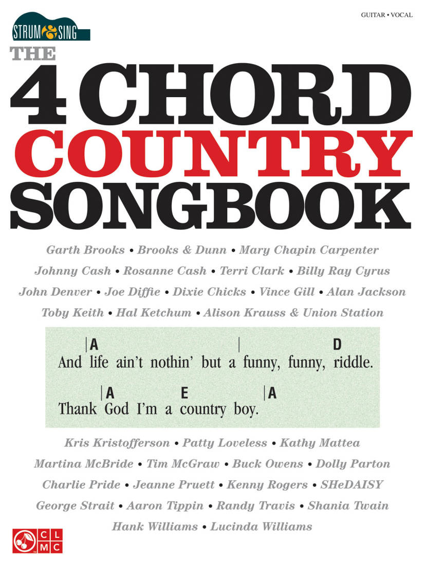 The 4-Chord Country Songbook: Strum & Sing - Guitar - Book