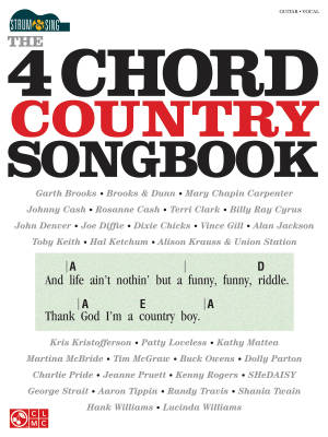 Hal Leonard - The 4-Chord Country Songbook: Strum & Sing - Guitar - Book