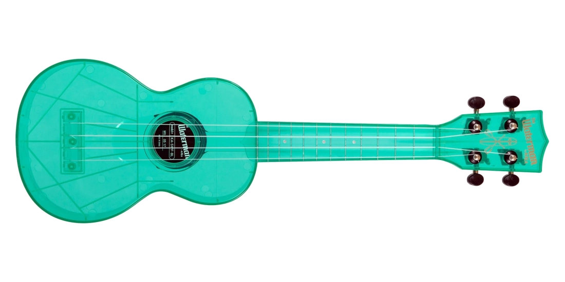 Waterman Composite Soprano Ukulele - Fluorescent Blue Raspberry