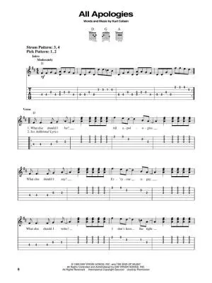 The Best of Nirvana - Easy Guitar TAB - Book