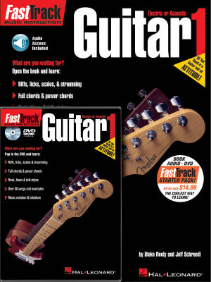 Hal Leonard - FastTrack Guitar Method Book 1, Starter Pack - Neely/Schroedl - Book/DVD/Audio Online Pack