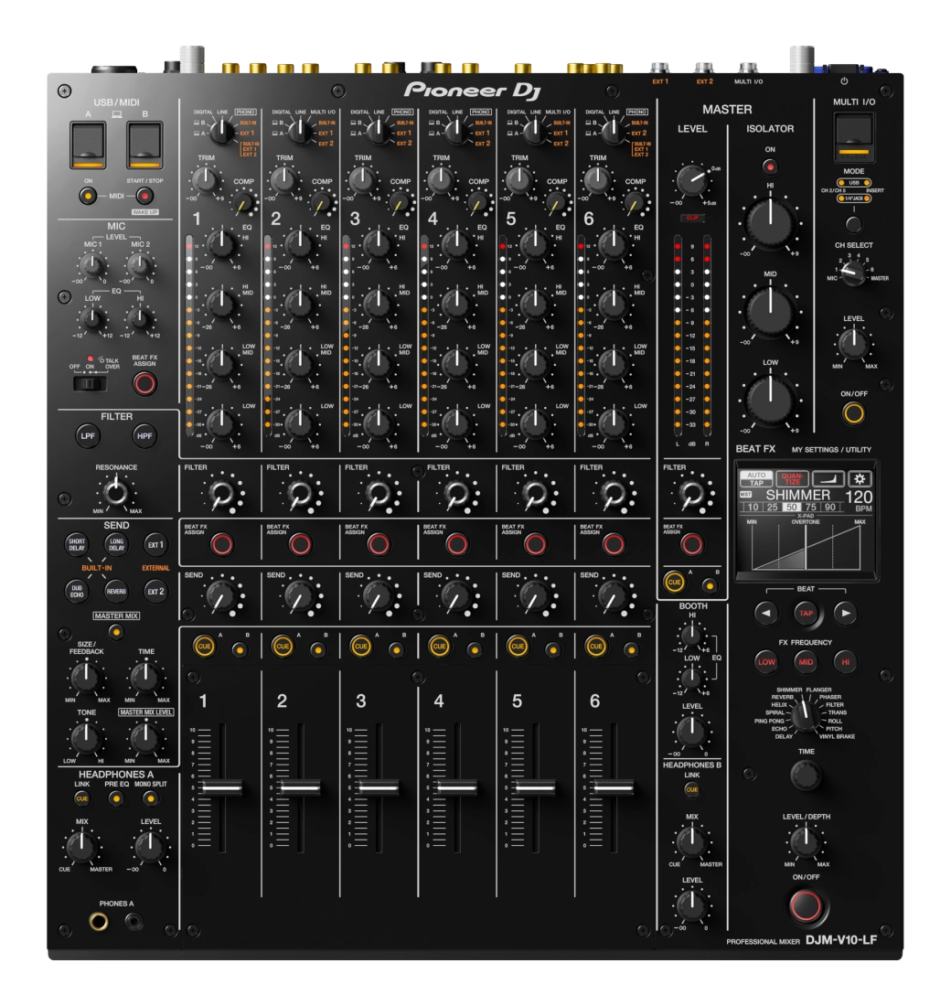 DJM-V10-LF 6-Channel Professional DJ Mixer with Long Faders