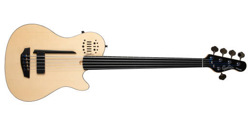 A5 Ultra Natural 5-String Fretless Acoustic/Electric Bass with Gigbag