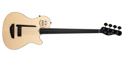 Godin Guitars - A4 Ultra Natural Fretless Acoustic/Electric Bass with Gigbag