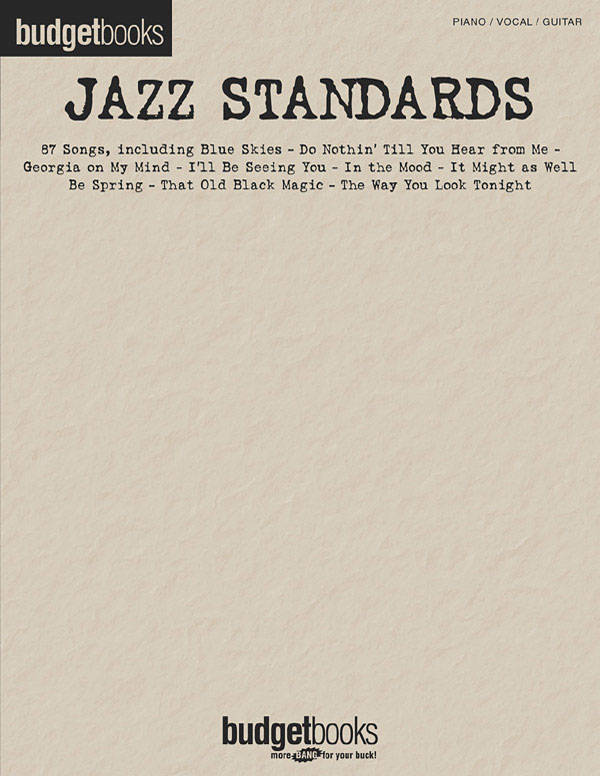 Jazz Standards: Budget Books - Piano/Vocal/Guitar - Book
