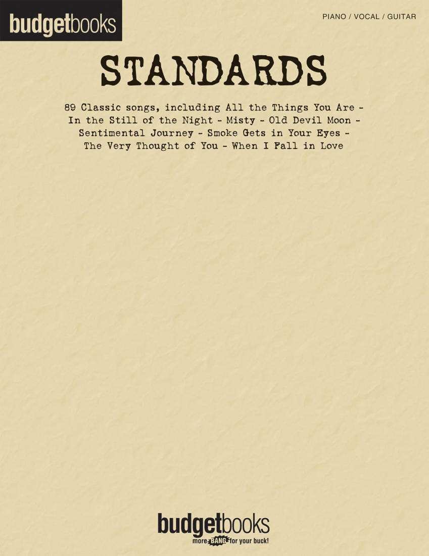 Standards: Budget Books - Piano/Vocal/Guitar - Book