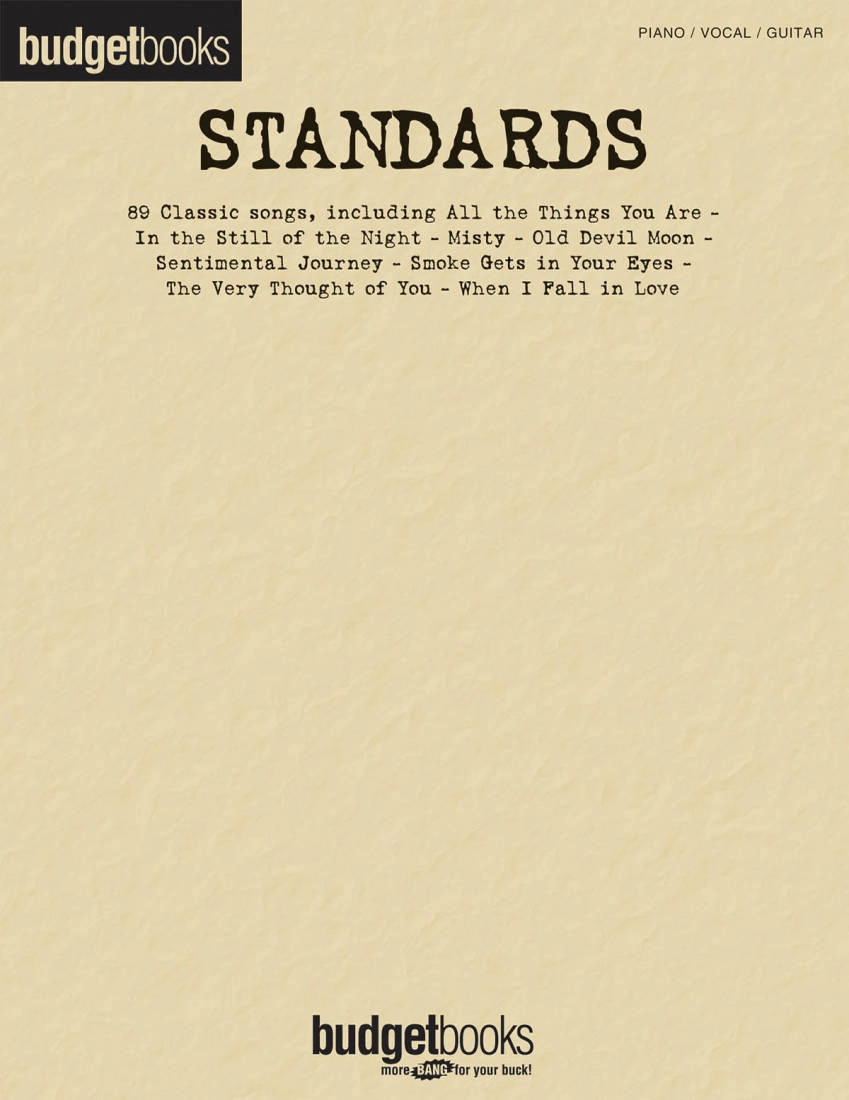 Standards: Budget Books - Piano/Vocal/Guitar - Book