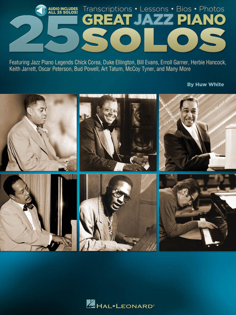 25 Great Jazz Piano Solos - White - Piano - Book/Piano Online