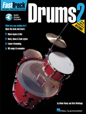 FastTrack Drums Method Book 2 - Mattingly/Neely - Drum Set - Book/Audio Online