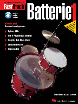 FastTrack Drums Method Book 1 (French Edition) - Mattingly/Neely - Drum Set - Book/Audio Online