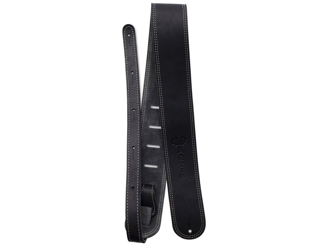 Soft Leather Guitar Strap - Black