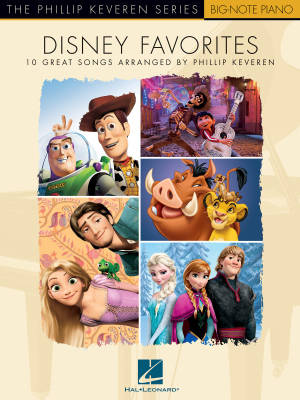 Disney Favorites - Keveren - Big-Note Piano - Book