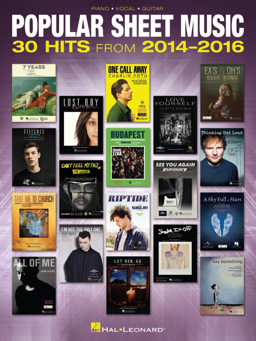 Popular Sheet Music: 30 Hits from 2014-2016 - Piano/Vocal/Guitar - Book