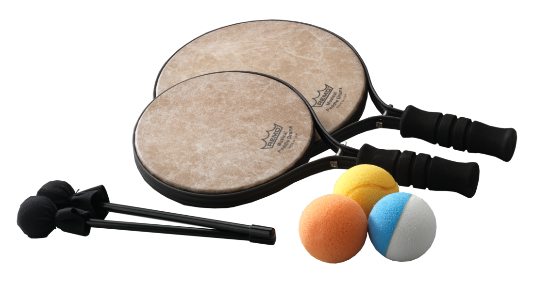 8\'\'/10\'\' Paddle Drums with Mallets and 3 Balls