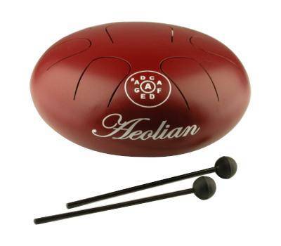 Steel Tongue Drum, Aeolian Tuning - Red