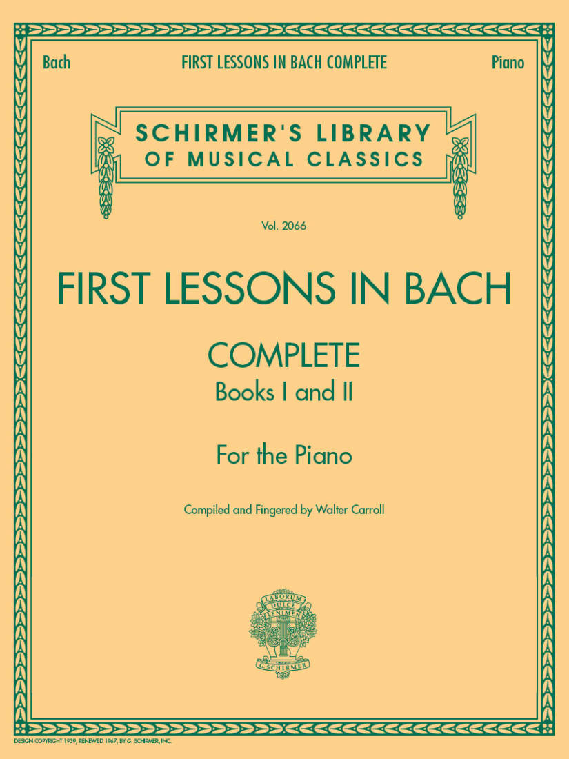 First Lessons in Bach, Complete (Books I & II) - Bach/Carroll - Piano - Livre