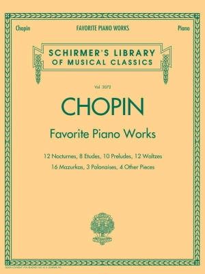 G. Schirmer Inc. - Favorite Piano Works - Chopin - Piano - Book